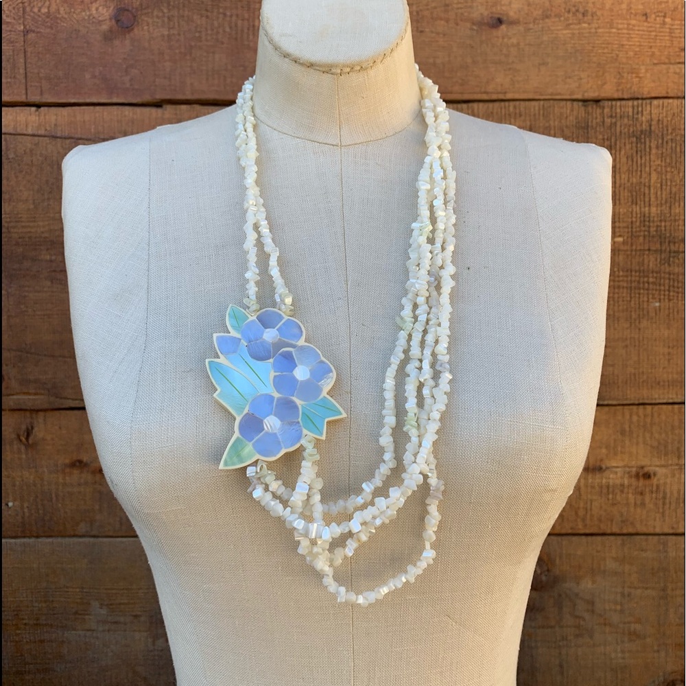Vintage Shell Statement Necklace